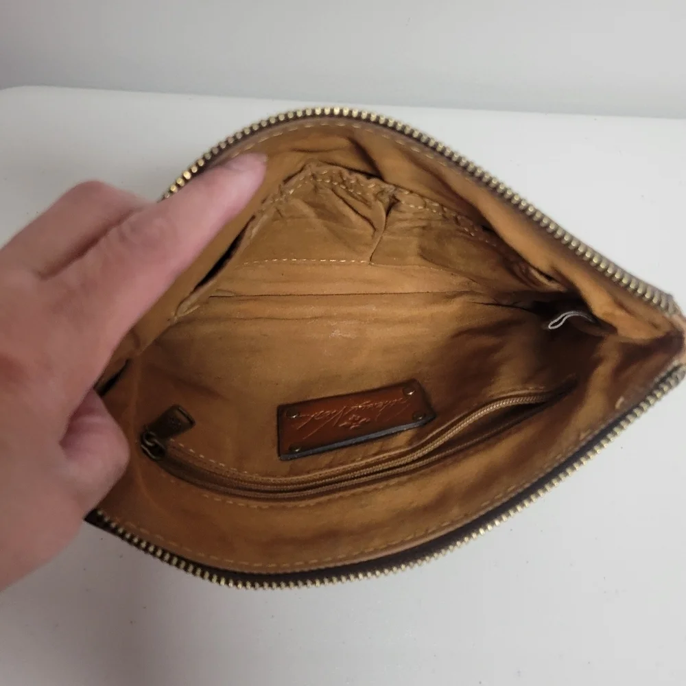 Patricia Nash Cassini Floral Leather Wristlet.